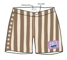 LA POSTA STRIPES - Short Hombre