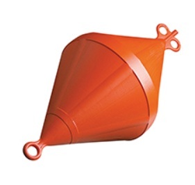 Boya amarre bi-cónica plástica 220mm naranja L16413