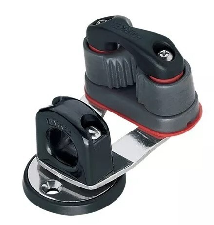 Base Giratoria Harken con ojo de buey y mordaza 150°